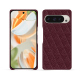 Capa em pele Google Pixel 9 Pro - Lie de vin - Couture ( Pantone #412234 ) 