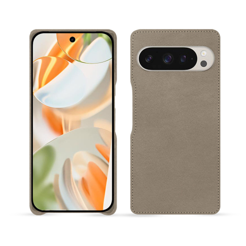 Leather Protective Shell Luxury Google Pixel 9 Pro | Elegance and Security - NoreveDarboun sabla ( Pantone #BCB1A1 )