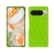 硬质真皮保护套 Google Pixel 9 Pro - Vert fluo - Couture ( Pantone #00ab5f ) 