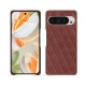 Google Pixel 9 Pro leather cover - Passion vintage - Couture ( Pantone #591d16 ) 