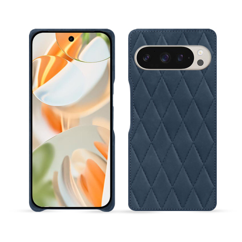 Coque de Protection Cuir Luxe Google Pixel 9 Pro | Élégance et Sécurité - NoreveJean vintage - Couture ( Pantone #2f414f  ) 
