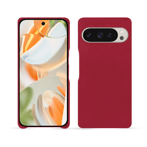 Funda protectora de cuero de lujo Google Pixel 9 Pro | Elegancia y seguridad - NoreveRouge passion ( Pantone #a6192e ) 