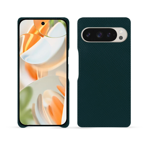 Luxus-Lederschutzhülle Google Pixel 9 Pro | Eleganz und Sicherheit - NoreveVert séduisant ( Pantone #1d3c34 ) 