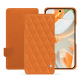 Custodia in pelle Google Pixel 9 Pro - Orange - Couture ( Nappa - Pantone #ff9351 ) 