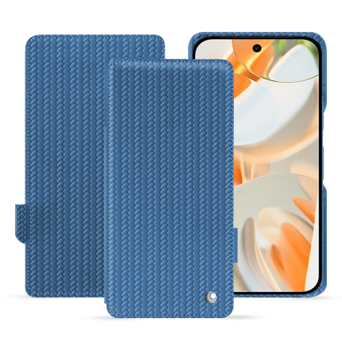 보호 커버 가로 가죽 플랩 구글 픽셀 9 프로 | 노레브 럭스Abaca ishia ( Pantone #395775 ) 