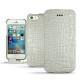 Apple iPhone SE leather case - Crocodile milk