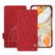 Housse cuir Google Pixel 9 Pro - Rouge troupelenc - Couture ( Pantone #AB191A )
