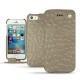 Housse cuir Apple iPhone SE - Autruche desert