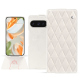 Housse cuir Google Pixel 9 Pro - Blanc escumo - Couture ( Pantone #D6D6D1 )