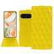 Lederschutzhülle Google Pixel 9 Pro - Jaune fluo - Couture ( Pantone #c9ff57 ) 