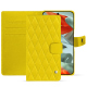 Google Pixel 9 Pro XL leather wallet case - Jaune fluo - Couture ( Pantone #c9ff57 ) 