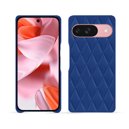 Funda protectora de cuero de lujo para Google Pixel 9 | NoreveBleu océan - Couture ( Nappa - Pantone #15458a) 