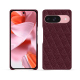 Google Pixel 9 leather cover - Lie de vin - Couture ( Pantone #412234 ) 