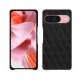 Coque cuir Google Pixel 9 - Negre poudro - Couture ( Pantone #111212 )