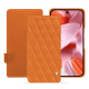 Capa em pele Google Pixel 9 - Orange - Couture ( Nappa - Pantone #ff9351 ) 