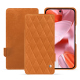 Google Pixel 9 leather case - Mandarine vintage - Couture ( Pantone #d47231 ) 