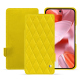 Housse cuir Google Pixel 9 - Jaune fluo - Couture ( Pantone #c9ff57 ) 