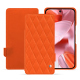 Google Pixel 9 leather case - Orange fluo - Couture ( Pantone #ff5406 ) 