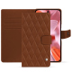 Capa de couro para carteira Google Pixel 9 - Marron - Couture ( Nappa - Pantone #8B4720 ) 