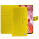 Google Pixel 9 leather wallet case - Jaune fluo ( Pantone #c9ff57 ) 