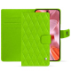 Google Pixel 9 leather wallet case - Vert fluo - Couture ( Pantone #00ab5f ) 