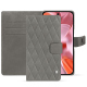 Google Pixel 9 leather wallet case - Acier vintage - Couture ( Pantone #d85827b ) 