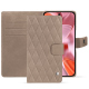 Google Pixel 9 leather wallet case - Taupe vintage - Couture ( Pantone #591d16 ) 