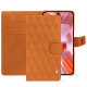 Funda de piel para cartera Google Pixel 9 - Mandarine vintage - Couture ( Pantone #d47231 ) 
