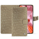 Étui portefeuille cuir Google Pixel 9 - Autruche desert ( Pantone #A39382 ) 