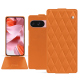 Google Pixel 9 leather case - Orange - Couture ( Nappa - Pantone #ff9351 ) 