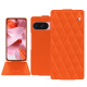 レザーケース Google Pixel 9 - Orange fluo - Couture ( Pantone #ff5406 ) 