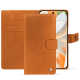 Google Pixel 9 Pro leather wallet case - Mandarine vintage ( Pantone #d47231 ) 