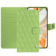 Google Pixel 9 Pro leather wallet case - Vert olive - Couture ( Nappa - Pantone #a7c58e ) 