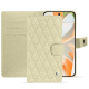 Google Pixel 9 Pro leather wallet case - Ivoire - Couture ( Pantone #d6d6c6 ) 