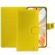 Google Pixel 9 Pro leather wallet case - Jaune fluo ( Pantone #c9ff57 ) 