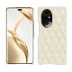 Honor 200 Pro leather cover - Blanc - Couture ( Nappa - White ) 