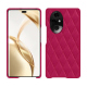 Coque cuir Honor 200 Pro - Rose fluo - Couture ( Pantone #ff16b4 ) 