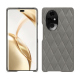 Coque cuir Honor 200 Pro - Acier vintage - Couture ( Pantone #d85827b ) 
