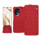 Housse cuir Honor 200 Pro - Rouge troupelenc - Couture ( Pantone #AB191A )