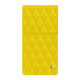 Pochette cuir avec rabat Samsung Galaxy Z Fold6 - Jaune fluo - Couture ( Pantone #c9ff57 ) 