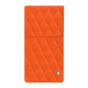 Samsung Galaxy Z Fold6 leather pouch with flap - Orange fluo - Couture ( Pantone #ff5406 ) 
