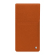 Samsung Galaxy Z Fold6 leather pouch with flap - Orange vibrant ( Pantone #e36b39 ) 