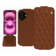 Funda de piel Apple iPhone 16 Plus - Marron - Couture ( Nappa - Pantone #8B4720 ) 