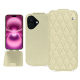 Custodia in pelle Apple iPhone 16 Plus - Ivoire - Couture ( Pantone #d6d6c6 ) 