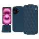 Housse cuir Apple iPhone 16 Plus - Indigo - Couture ( Pantone #1f4565 ) 