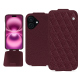 Apple iPhone 16 Plus leather case - Lie de vin - Couture ( Pantone #412234 ) 