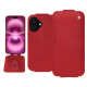 Housse cuir Apple iPhone 16 Plus - Rouge troupelenc ( Pantone #AB191A )