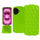 가죽 커버 Apple iPhone 16 Plus - Vert fluo - Couture ( Pantone #00ab5f ) 