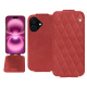 Capa em pele Apple iPhone 16 Plus - Cerise vintage - Couture ( Pantone #a6302e ) 