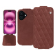 Funda de piel Apple iPhone 16 Plus - Passion vintage - Couture ( Pantone #591d16 ) 